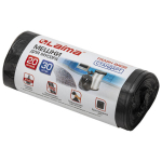 Мешки для мусора 20 л, черные, в рулоне 30 шт., ПНД 8 мкм, 45х50 см, LAIMA стандарт. 601376