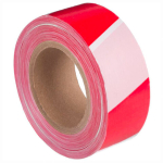 Лента оградительная сигнальная красно-белая, 50 мм х 200 м, СТАНДАРТ, основа полиэтилен, ЛО 200/50. 607909