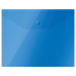 Пaпка-конверт Workmate на кнопке, А4, 180 мкм, синяя. 15-8822