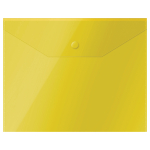Пaпка-конверт Workmate на кнопке, А4, 180 мкм, желтая. 15-8819