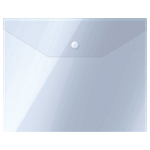 Пaпка-конверт Workmate на кнопке, А4, 180 мкм, прозрачная. 15-8818