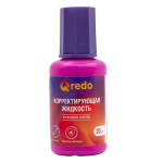 Корректирующая жидкость Qredo, 20 мл, на водной основе, с кистью. 15-2189